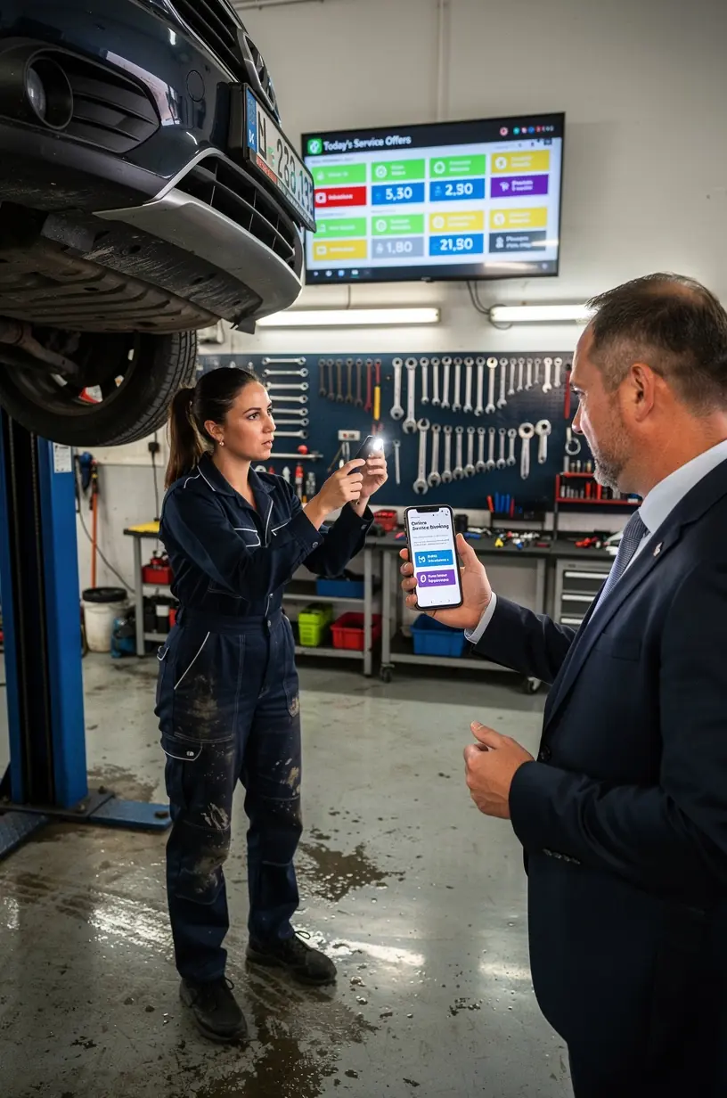Zákazník rezervuje servisné služby online cez modernú webovú platformu